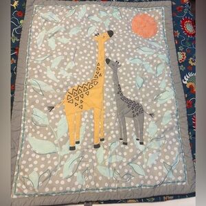 Just Born Crib Baby Blanket with Giraffes
